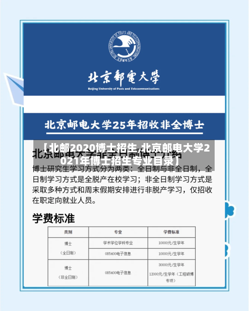 【北邮2020博士招生,北京邮电大学2021年博士招生专业目录】