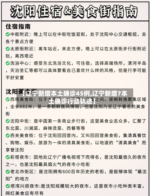 【辽宁新增本土确诊45例,辽宁新增7本土确诊行动轨迹】