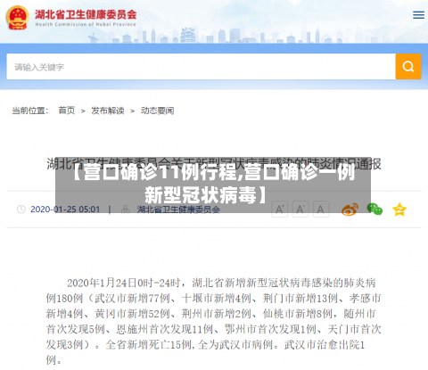 【营口确诊11例行程,营口确诊一例新型冠状病毒】