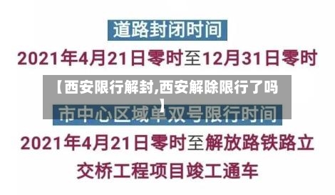 【西安限行解封,西安解除限行了吗】