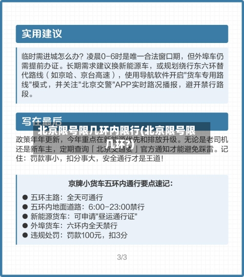 北京限号限几环内限行(北京限号限几环?)