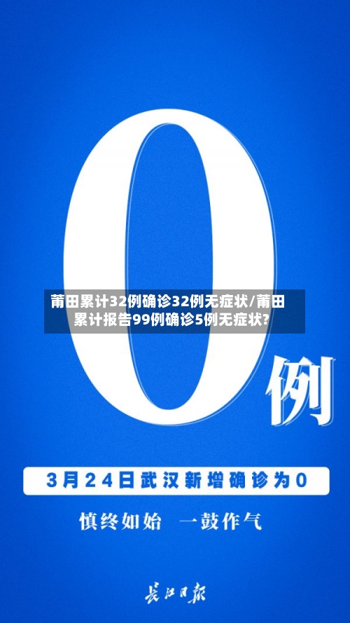 莆田累计32例确诊32例无症状/莆田累计报告99例确诊5例无症状?