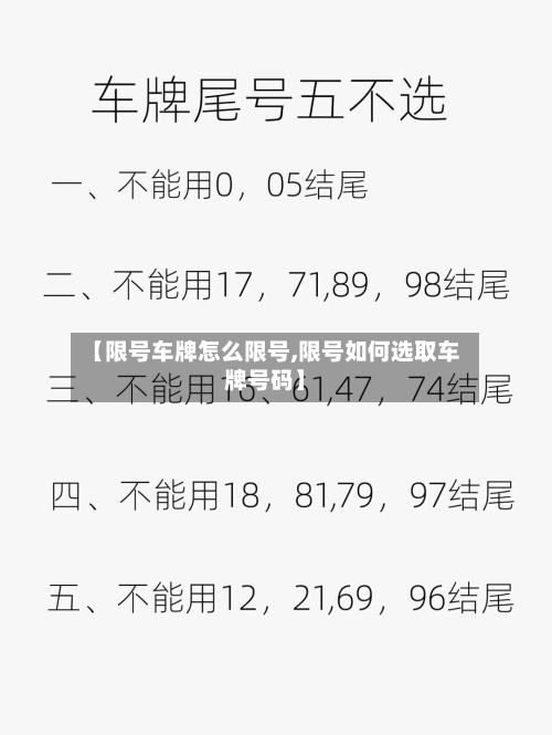 【限号车牌怎么限号,限号如何选取车牌号码】