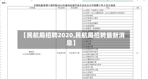 【民航局招聘2020,民航局招聘最新消息】