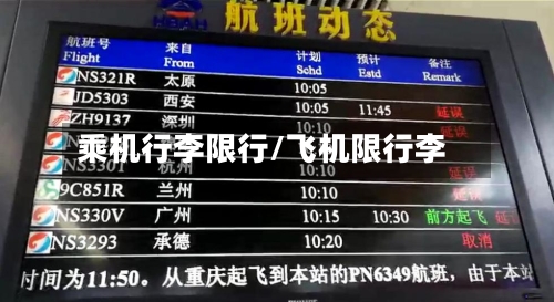 乘机行李限行/飞机限行李