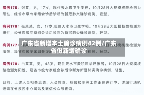 广东省新增本土确诊病例42例/广东省份新增确诊