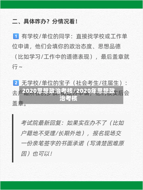 2020思想政治考核/2020年思想政治考核