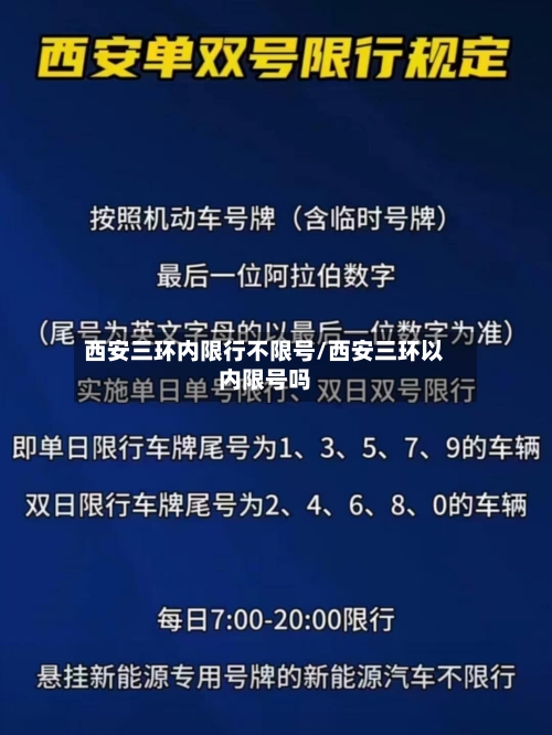 西安三环内限行不限号/西安三环以内限号吗