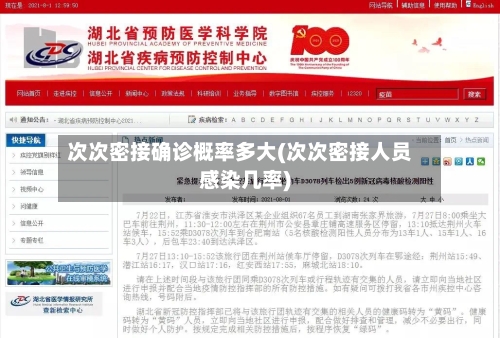 次次密接确诊概率多大(次次密接人员感染几率)
