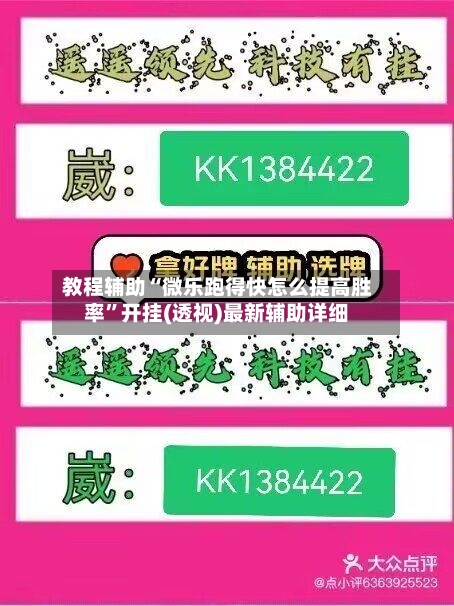 教程辅助“微乐跑得快怎么提高胜率”开挂(透视)最新辅助详细