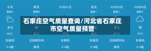 石家庄空气质量查询/河北省石家庄市空气质量预警