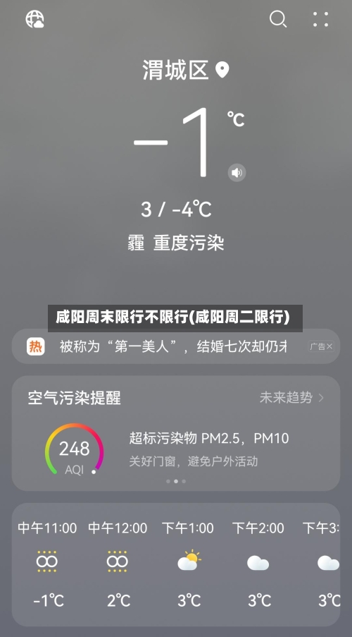 咸阳周末限行不限行(咸阳周二限行)