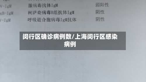 闵行区确诊病例数/上海闵行区感染病例