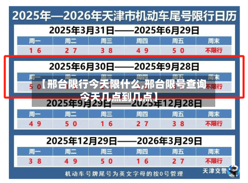 【邢台限行今天限什么,邢台限号查询今天几点到几点】