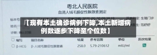 【现有本土确诊病例下降,本土新增病例数逐步下降至个位数】