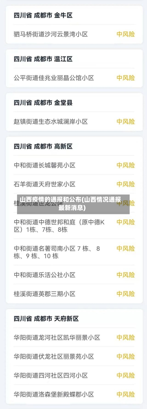 山西疫情的通报和公布(山西情况通报最新消息)
