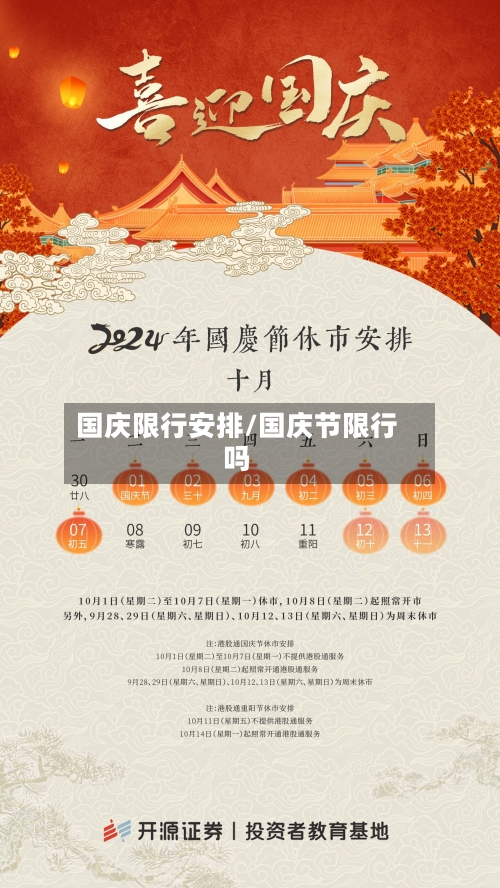 国庆限行安排/国庆节限行吗