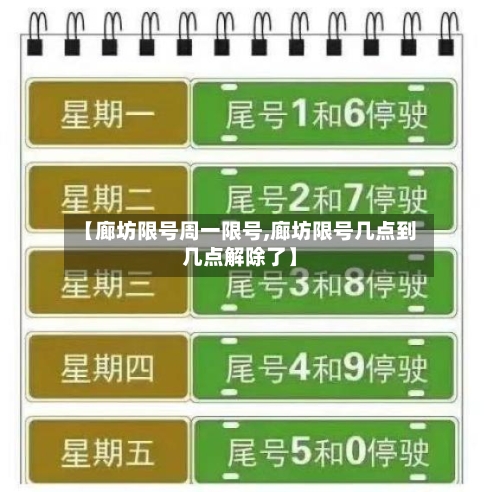 【廊坊限号周一限号,廊坊限号几点到几点解除了】