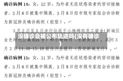 没确诊会被公布轨迹吗(没有确诊)