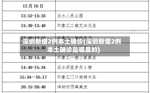 深圳新增2例本土确诊(深圳新增2例本土确诊是哪里的)