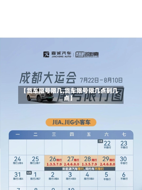 【货车限号限几,货车限号限几点到几点】