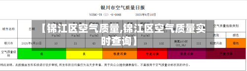 【锦江区空气质量,锦江区空气质量实时查询】