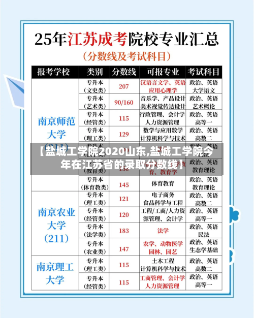 【盐城工学院2020山东,盐城工学院今年在江苏省的录取分数线】