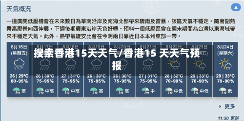搜索香港15天天气/香港15 天天气预报