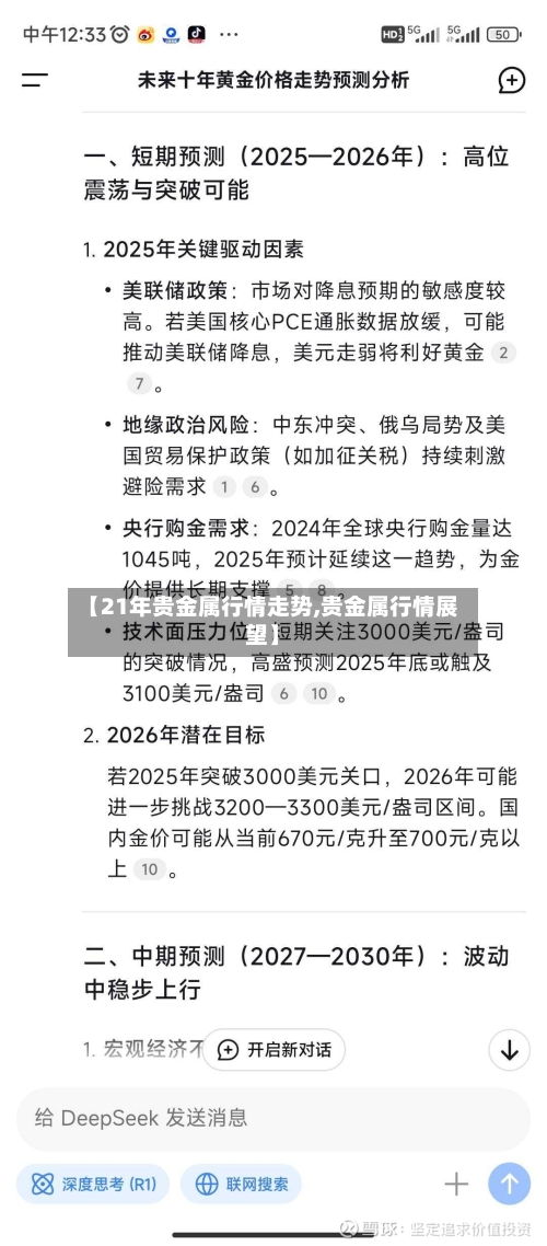 【21年贵金属行情走势,贵金属行情展望】