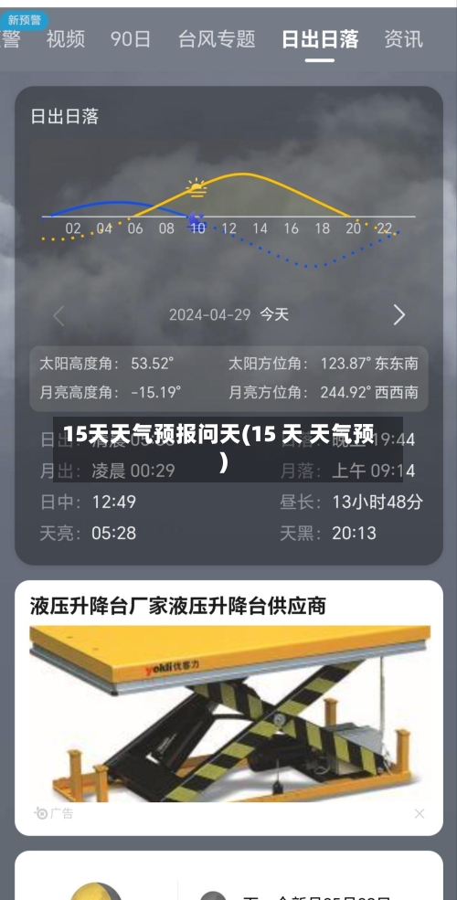 15天天气预报问天(15 天 天气预)