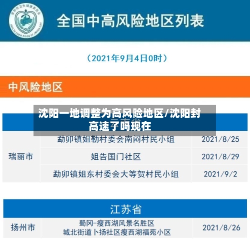 沈阳一地调整为高风险地区/沈阳封高速了吗现在