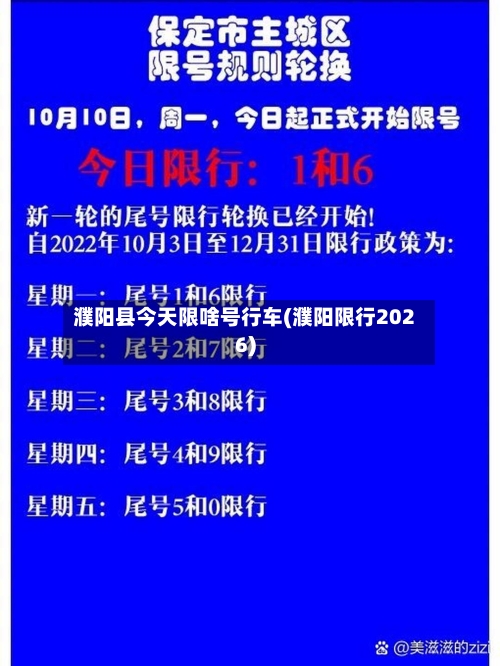 濮阳县今天限啥号行车(濮阳限行2026)