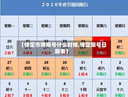 【保定市嗯限号什么时候,保定限号日期表】