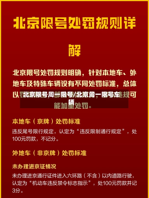 北京限号周一限号/北京周一限号车辆