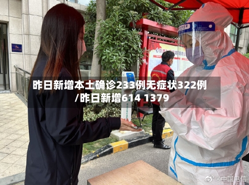 昨日新增本土确诊233例无症状322例/昨日新增614 1379