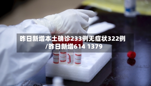 昨日新增本土确诊233例无症状322例/昨日新增614 1379