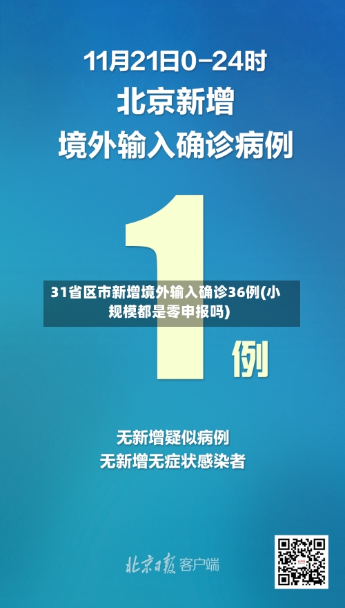 31省区市新增境外输入确诊36例(小规模都是零申报吗)