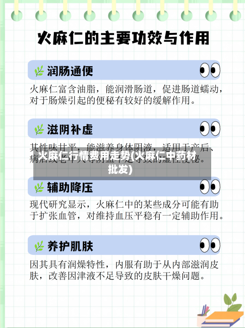 火麻仁行情费用走势(火麻仁中药材批发)