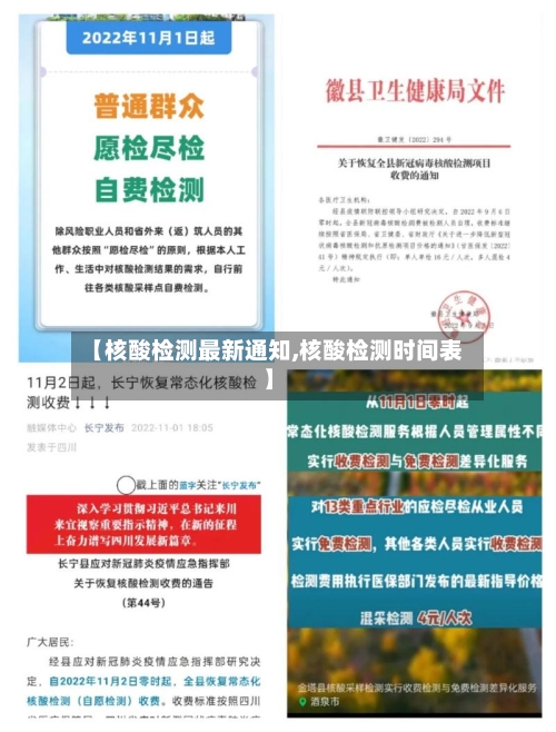 【核酸检测最新通知,核酸检测时间表】