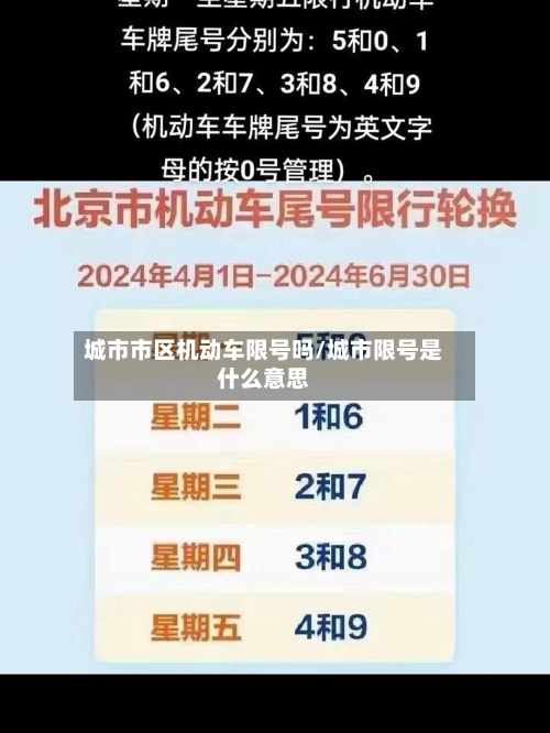城市市区机动车限号吗/城市限号是什么意思