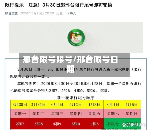 邢台限号限号/邢台限号日期