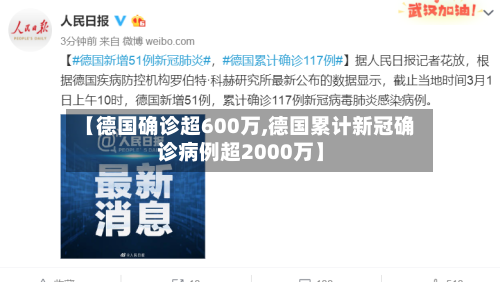 【德国确诊超600万,德国累计新冠确诊病例超2000万】