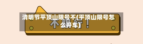 清明节平顶山限号不(平顶山限号怎么开车)