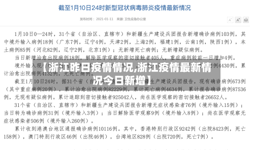 【浙江昨日疫情情况,浙江疫情最新情况今日新增】