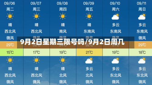 9月2日星期三限号吗/9月2日周几