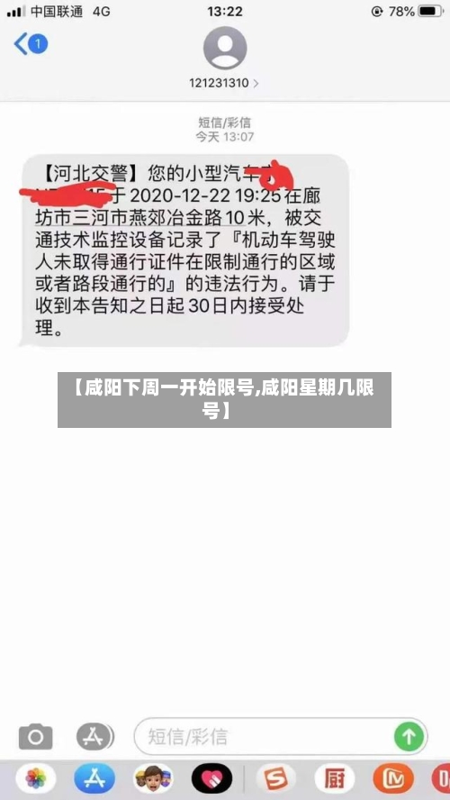 【咸阳下周一开始限号,咸阳星期几限号】