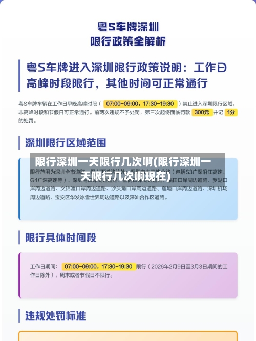 限行深圳一天限行几次啊(限行深圳一天限行几次啊现在)