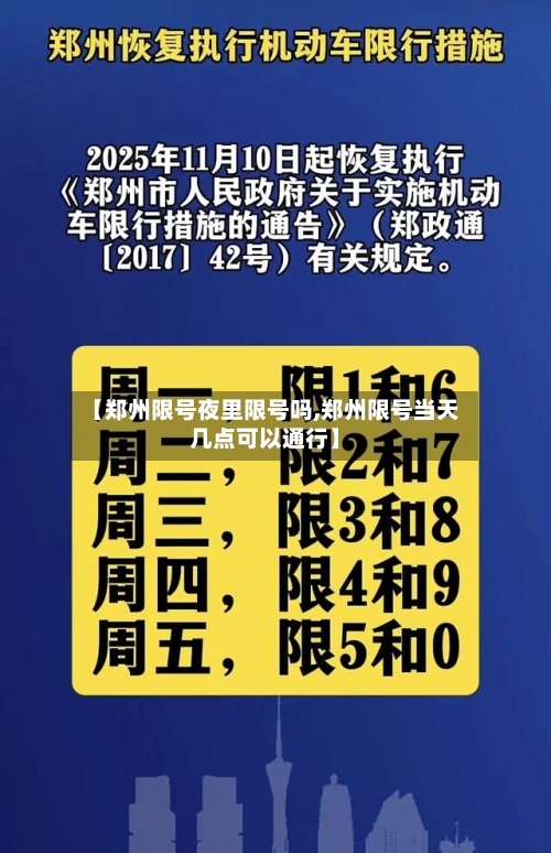 【郑州限号夜里限号吗,郑州限号当天几点可以通行】