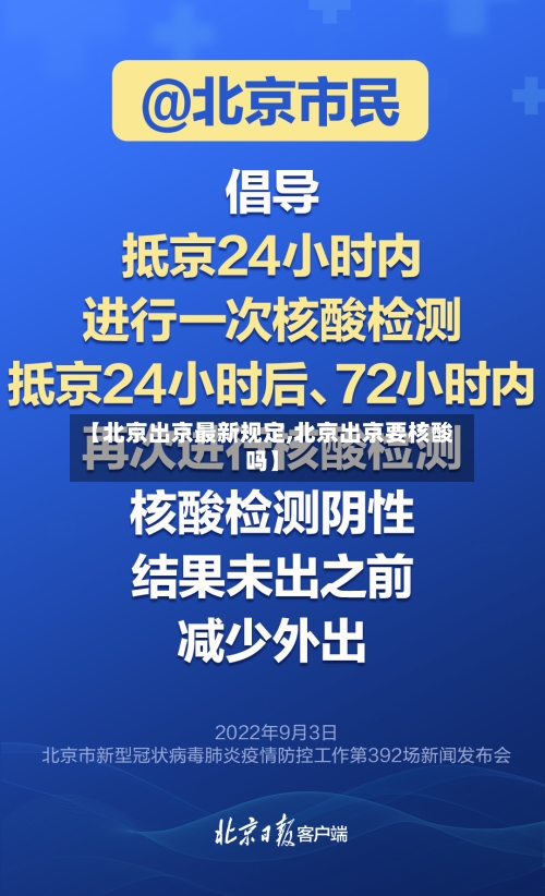 【北京出京最新规定,北京出京要核酸吗】