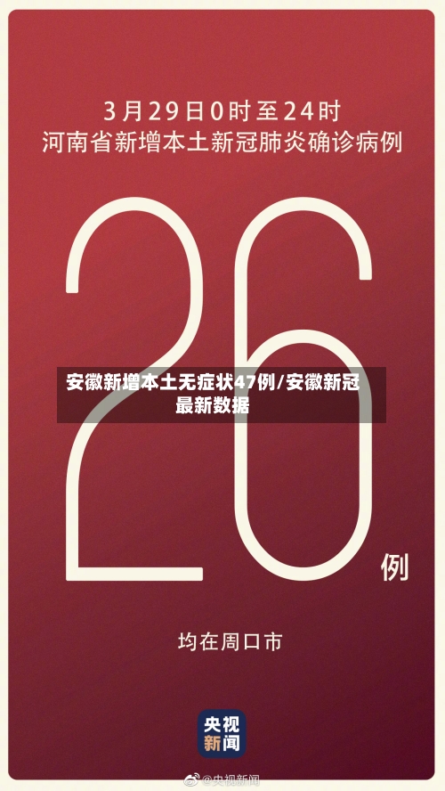 安徽新增本土无症状47例/安徽新冠最新数据